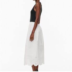 Aritzia White Midi Skirt